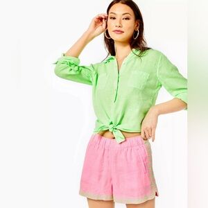 NWT Lilly Pulitzer Laryn Linen Short, XL